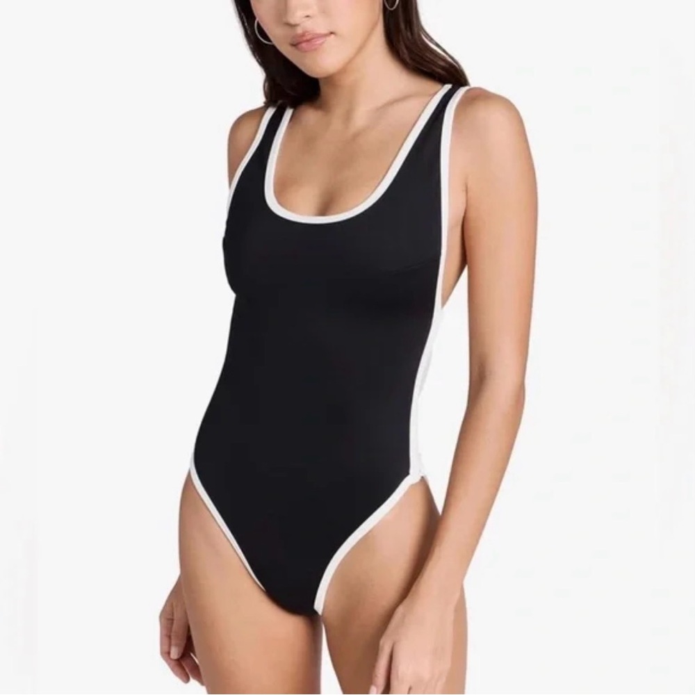 NWOT Good American Varsity Lay Out one piece swimsuit